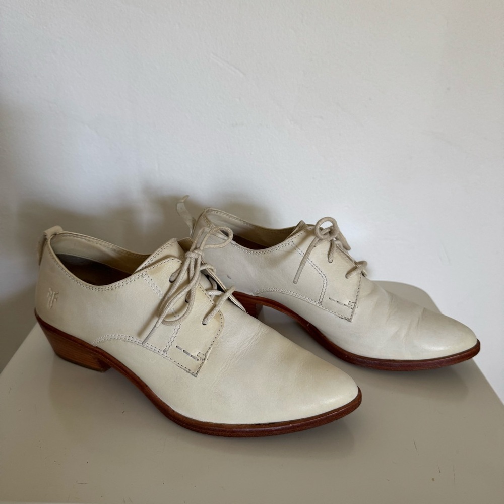 Frye Reese Oxford White Shoes Size 7.5